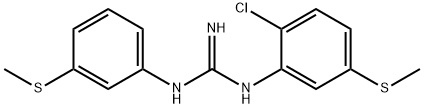 N-(2-Chloro-5-methylsulfanyl-phenyl)-N''-(3-methylsulfanyl-phenyl)-guanidine 结构式