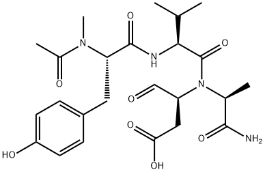 N-acetyl-N-methyl-L-tyrosyl-L-valyl-N-[(1S)-2-carboxy-1-formylethyl]-L-Alaninamide Structure
