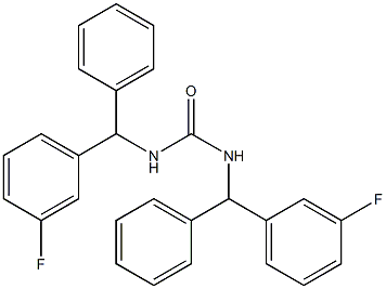 1,3-bis[(3-fluorophenyl)-phenyl-methyl]urea 结构式