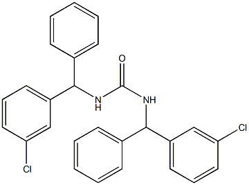 1,3-bis[(3-chlorophenyl)-phenyl-methyl]urea 结构式