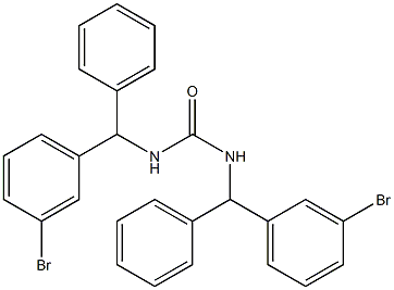 1,3-bis[(3-bromophenyl)-phenyl-methyl]urea 化学構造式