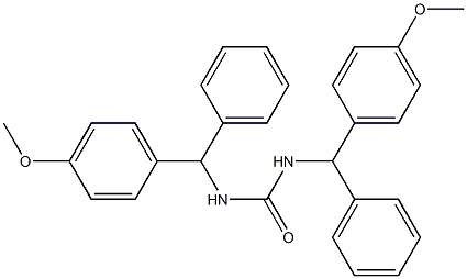 1,3-bis[(4-methoxyphenyl)-phenyl-methyl]urea 结构式