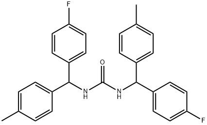 1,3-bis[(4-fluorophenyl)-(4-methylphenyl)methyl]urea 结构式