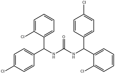 1,3-bis[(2-chlorophenyl)-(4-chlorophenyl)methyl]urea 结构式