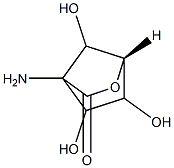 2-Oxabicyclo[2.2.1]heptan-3-one,4-amino-5,6,7-trihydroxy-,[1R-(exo,exo,syn)]-(9CI) 结构式