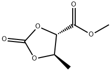 1,3-Dioxolane-4-carboxylicacid,5-methyl-2-oxo-,methylester,(4S-trans)- 化学構造式