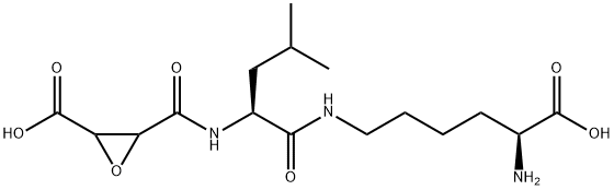 3-[[(1S)-1-[[(5S)-5-amino-5-carboxy-pentyl]carbamoyl]-3-methyl-butyl]c arbamoyl]oxirane-2-carboxylic acid Structure