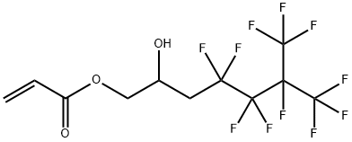 アクリル酸3-(パーフルオロ-3-メチルブチル)-2-ヒドロキシプロピル 化学構造式