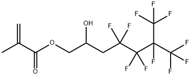 3-(PERFLUORO-3-METHYLBUTYL)-2-HYDROXYPROPYL METHACRYLATE 化学構造式