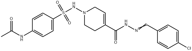 160857-59-0 1-[(4-acetamidophenyl)sulfonylamino]-N-[(4-chlorophenyl)methylideneami no]-3,6-dihydro-2H-pyridine-4-carboxamide