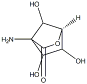 2-Oxabicyclo[2.2.1]heptan-3-one,4-amino-5,6,7-trihydroxy-,[1S-(endo,endo,anti)]-(9CI),160868-82-6,结构式