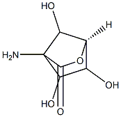 (1S)-4-氨基-5,6,7-三羟基-2-氧杂双环[2.2.1]庚烷-3-酮, 160868-85-9, 结构式