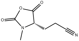 4-Oxazolidinepropanenitrile,3-methyl-2,5-dioxo-,(S)-(9CI) 结构式