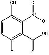 Benzoic acid, 6-fluoro-3-hydroxy-2-nitro- (9CI) 结构式