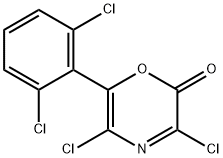 2H-1,4-Oxazin-2-one,  3,5-dichloro-6-(2,6-dichlorophenyl)-,160921-62-0,结构式
