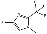 3-bromo-1-methyl-5-(trifluoromethyl)-1H-1,2,4-triazole 化学構造式
