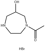 1-アセチル-1,4-ジアゼパン-6-オール臭化水素酸塩 化学構造式
