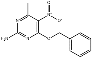 4-(苄氧基)-6-甲基-5-硝基嘧啶-2-胺,160948-33-4,结构式