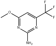4-メトキシ-6-トリフルオロメチル-2-ピリミジンアミン 化学構造式