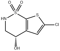 (S)-6-氯-3,4-二氢-2H-噻吩[3,2-E]-1,2-噻嗪-4-醇 1,1-二氧化氮,160982-16-1,结构式