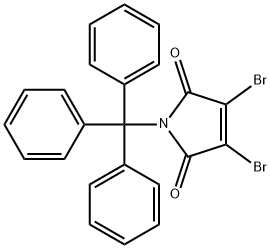N-三苯甲游基-2,3-二溴马来酰亚胺, 160989-35-5, 结构式