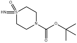 tert-Butyl 1-imino-1-oxo-1(lambda6)-thiomorpholine-4-carboxylate 化学構造式