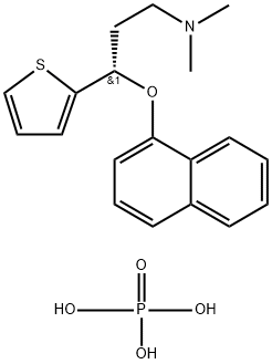 (S)-N,N-DIMETHYL-[3-(2-THIENYL)-3-(1-NAPHTHYLOXY)PROPYL]AMINE--PHOSPHORIC ACID (1:1) Structure