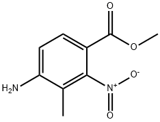 Benzoic acid, 4-amino-3-methyl-2-nitro-, methyl ester (9CI),161030-11-1,结构式