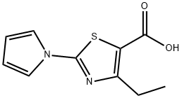 4-Ethyl-2-(1H-pyrrol-1-yl)-1,3-thiazole-5-carboxylic acid Struktur