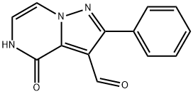 4-Oxo-2-phenyl-4,5-dihydropyrazolo-[1,5-a]pyrazine-3-carbaldehyde 化学構造式