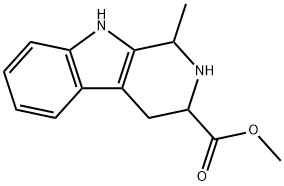 METHYL(1S,3S)-1-METHYL-1H,2H,3H,4H,9H-PYRIDO[3,4-B]INDOLE-3-CARBOXYLATE, 16108-10-4, 结构式