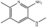 2-アミノ-5,6-ジメチル-3-メチルアミノピリジン 化学構造式