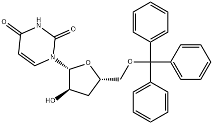 3'-Deoxy-5'-O-trityl-D-uridine 化学構造式