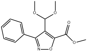 5-Isoxazolecarboxylicacid,4-(dimethoxymethyl)-3-phenyl-,methylester(9CI) Structure