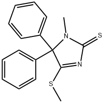 1-Methyl-4-(methylthio)-5,5-diphenyl-3-imidazoline-2-thione,16116-39-5,结构式