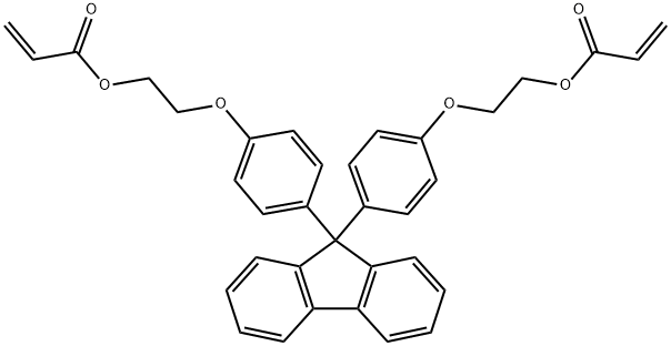 9,9-Bis[4-(2-acryloyloxyethyloxy)phenyl]fluorene 化学構造式