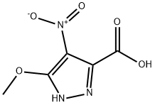 3-甲氧基-4-硝基-1H-吡唑-5-羧酸 结构式