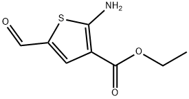 2-氨基-5-甲酰噻吩-3-羧酸乙酯,161327-59-9,结构式