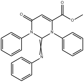 1,2,3,6-Tetrahydro-6-oxo-1,3-diphenyl-2-(phenylimino)-4-pyrimidinecarboxylic acid methyl ester,16135-24-3,结构式