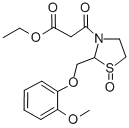 3-Thiazolidinepropanoic acid, 2-((2-methoxyphenoxy)methyl)-beta-oxo-,  ethyl ester, 1-oxide Structure