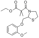 3-Thiazolidinepropanoic acid, alpha,alpha-dimethyl-2-((2-methoxyphenox y)methyl)-beta-oxo-, ethyl ester|