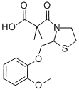 3-Thiazolidinepropanoic acid, alpha,alpha-dimethyl-2-((2-methoxyphenox y)methyl)-beta-oxo- 结构式