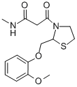 3-Thiazolidinepropanamide, 2-((2-methoxyphenoxy)methyl)-N-methyl-beta- oxo-,161364-71-2,结构式