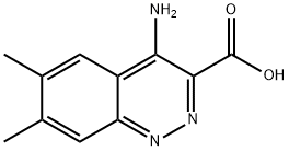 3-Cinnolinecarboxylic acid, 4-amino-6,7-dimethyl-, hydrate 结构式