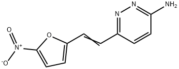 3-アミノ-6-[2-(5-ニトロ-2-フリル)ビニル]ピリダジン 化学構造式