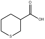 テトラヒドロ-2H-チオピラン-3-カルボン酸 化学構造式