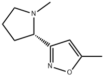 (2S)-1-メチル-2α-(5-メチルイソオキサゾール-3-イル)ピロリジン 化学構造式
