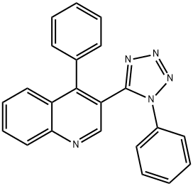 Quinoline, 4-phenyl-3-(1-phenyl-5-tetrazolyl)- Structure