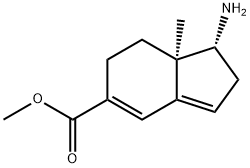 1H-Indene-5-carboxylicacid,1-amino-2,6,7,7a-tetrahydro-7a-methyl-,methylester,(1R-cis)-(9CI) 结构式