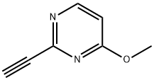 2-エチニル-4-メトキシピリミジン 化学構造式